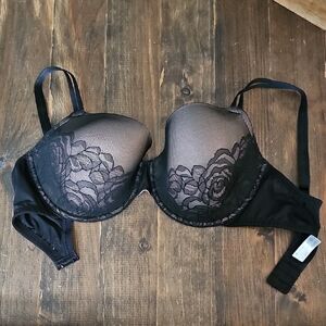 Wacoal 36G Black Floral Lace Bra